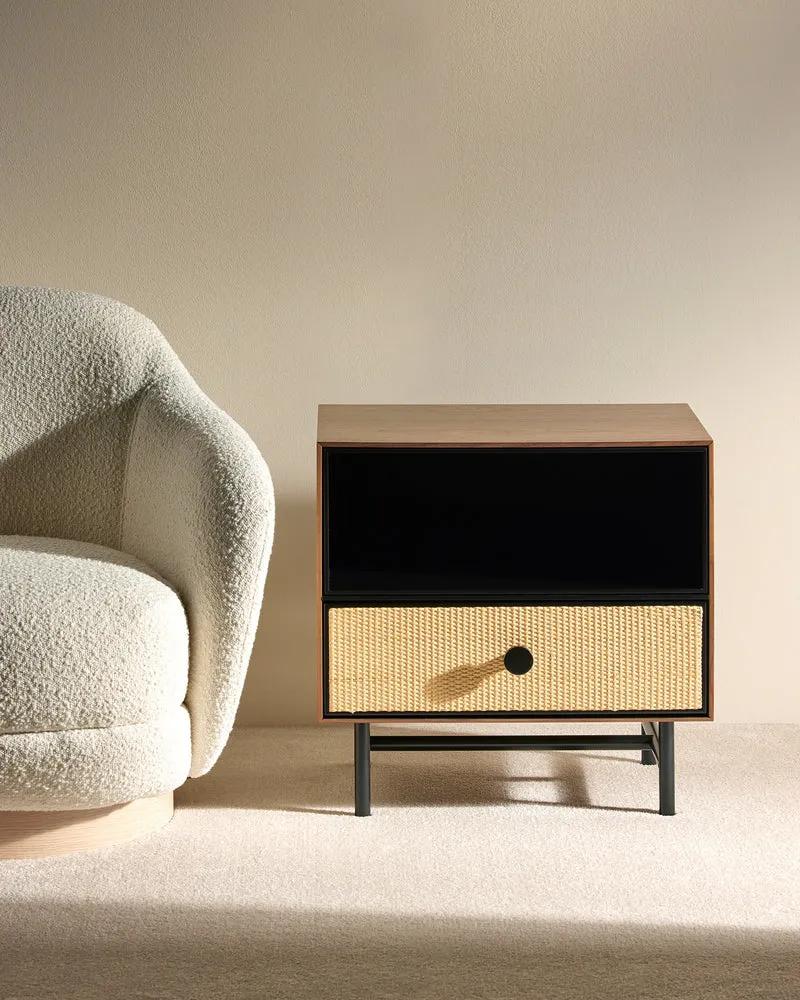 Essence Bedside Table - Walnut