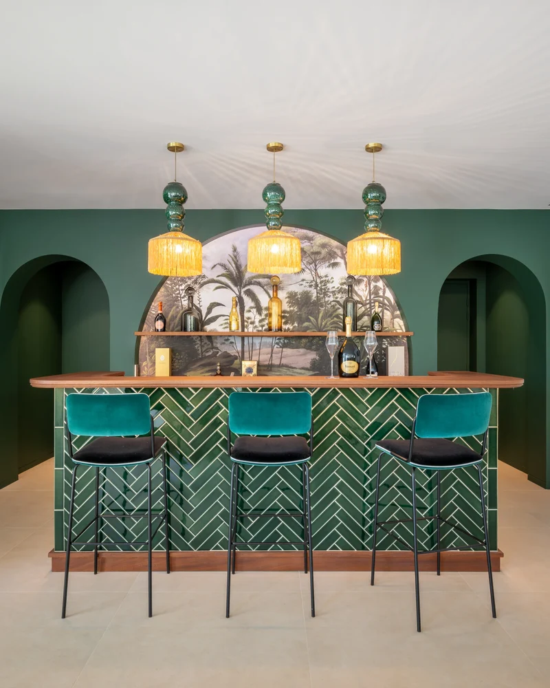 Double Jeu Bar Chair - Sarah Blue