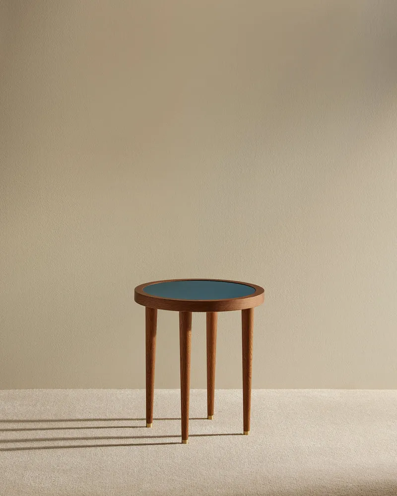 Puzzle Round Coffee Table - Sarah Blue