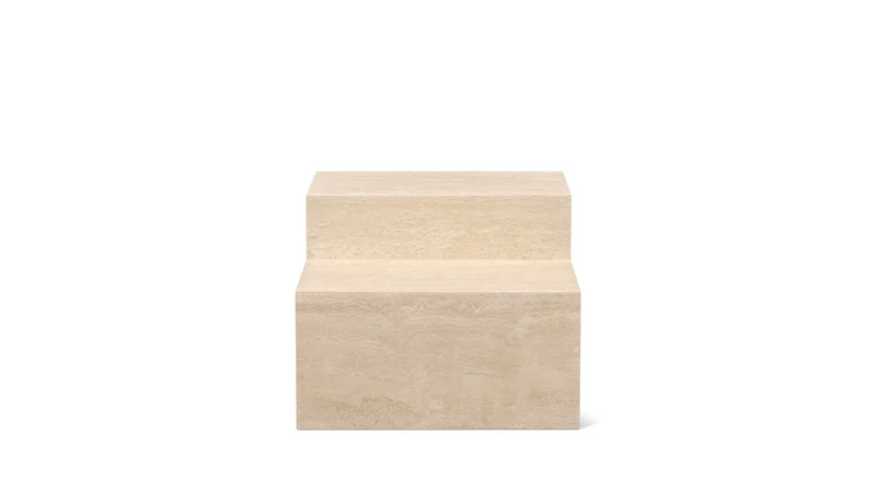 Align Coffee Table, Tiered, Travertine