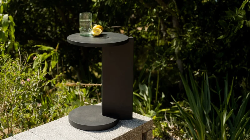 By Your Side Outdoor Table, Black Metal