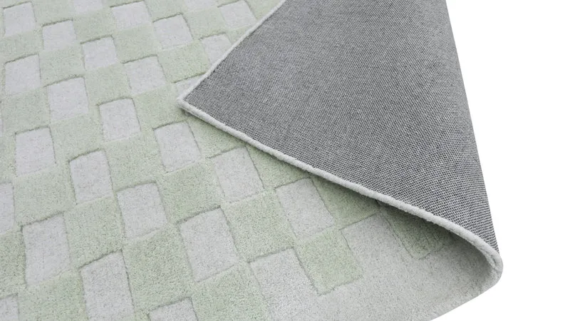 Checkers Rug x Scott Sueme, 5x7, Aloe