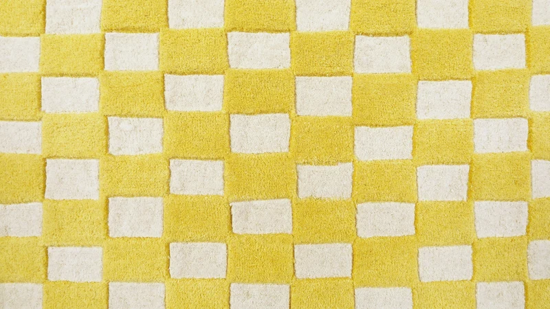 Checkers Rug x Scott Sueme, 5x7, Sunshine