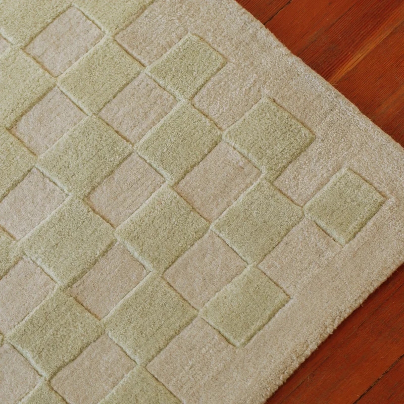 Checkers Rug x Scott Sueme, 8x10, Aloe
