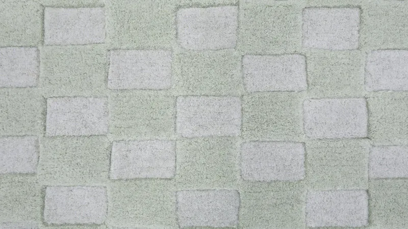 Checkers Rug x Scott Sueme, 8x10, Aloe