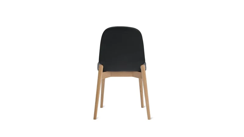 Dine In Dining Chair (Set of Two), Oak/Black Leather
