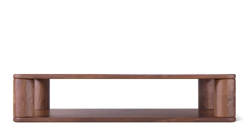 Double Feature Coffee Table, Large, American Walnut