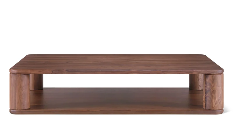 Double Feature Coffee Table, Large, American Walnut