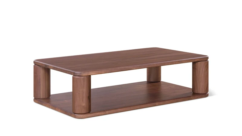 Double Feature Coffee Table, Regular, American Walnut