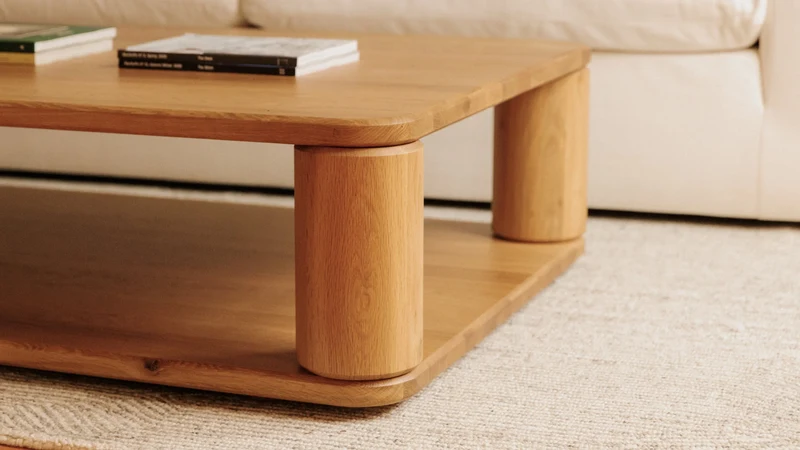 Double Feature Coffee Table, Regular, Oak