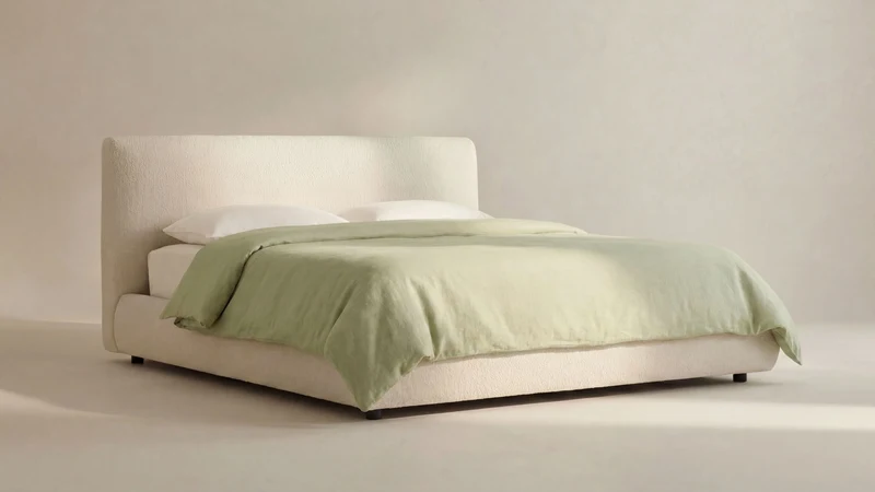 Dream Bed, King, Cream Boucle
