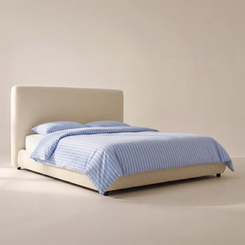Dream Storage Bed With Tall Headboard, King, Cream Boucle
