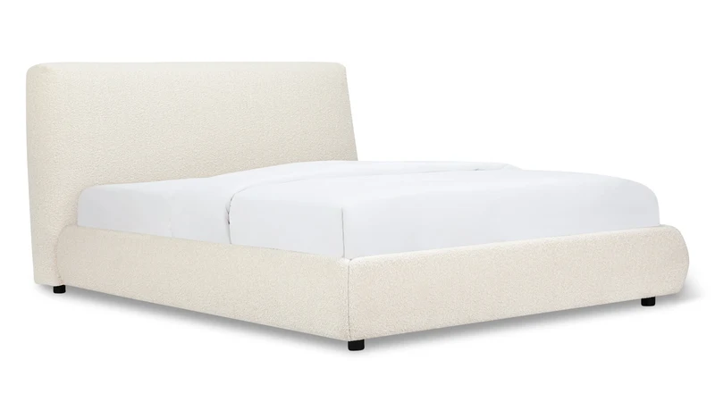 Dream Storage Bed, Full, Cream Boucle