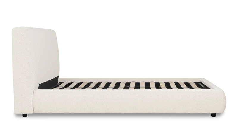 Dream Storage Bed, Full, Cream Boucle
