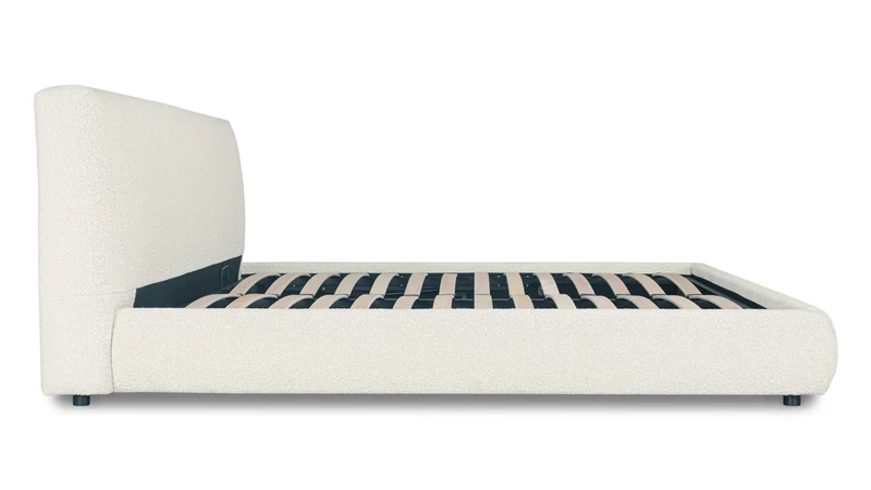 Dream Storage Bed, King, Cream Boucle
