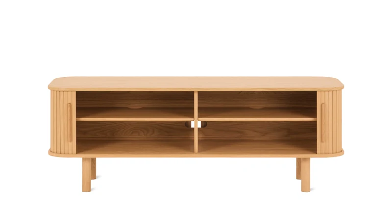 Easy Edge Media Unit All Wood, White Oak