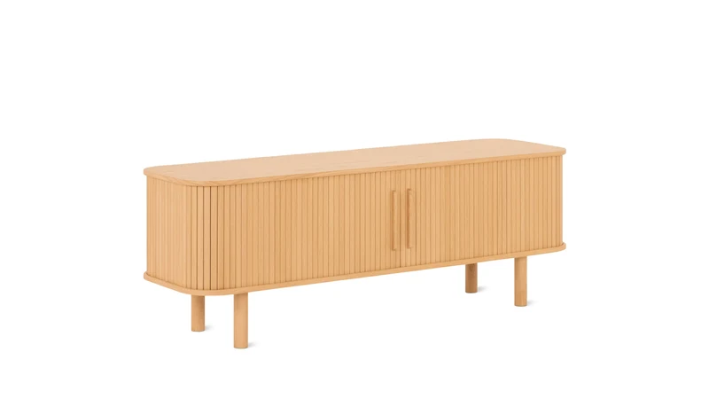 Easy Edge Media Unit All Wood, White Oak