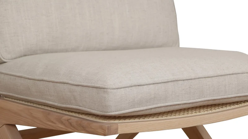 Endless Summer Lounge Chair with Cushion, Ash/Natural