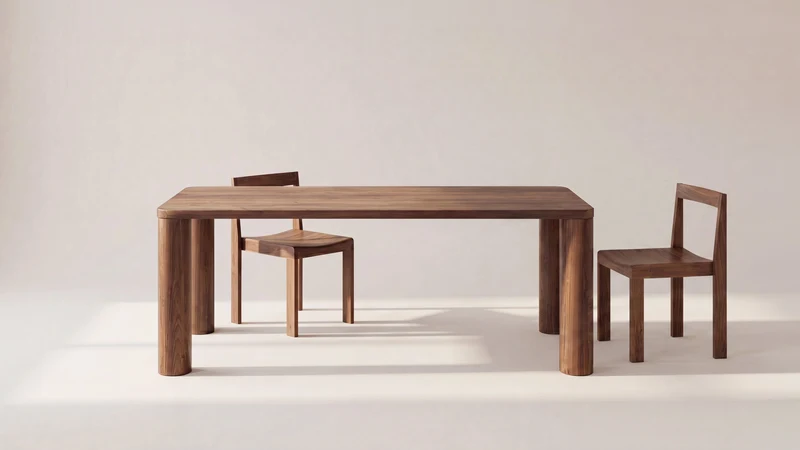 Field Dining Table, Seats 6-8 People, American Walnut