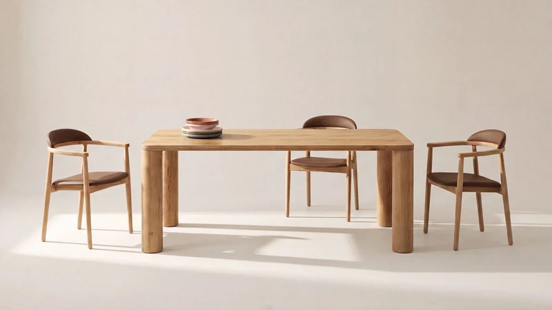 Field Dining Table, Seats 6-8 People, Oak