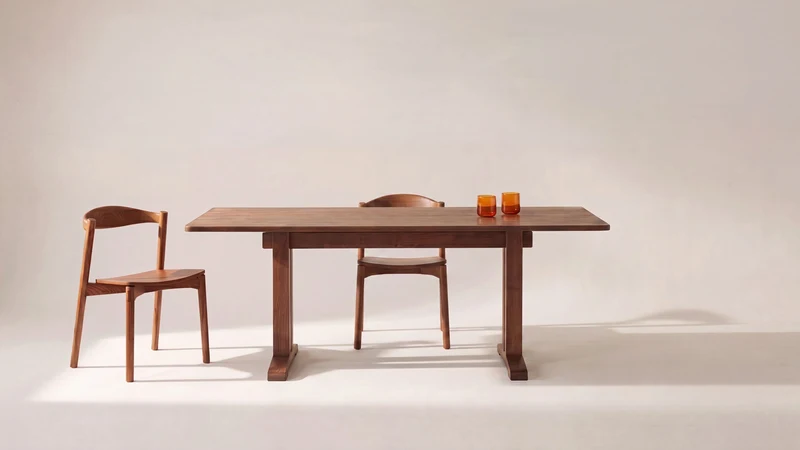 Flight Dining Table, Seats 6-8, Brushed American Walnut