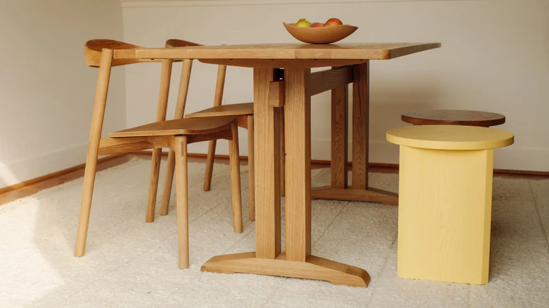 Flight Dining Table, Seats 6-8, Brushed American Walnut
