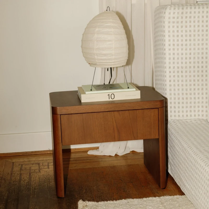 Form Nightstand, Stained Walnut