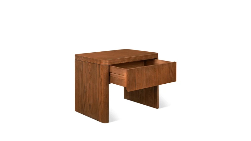 Form Nightstand, Stained Walnut