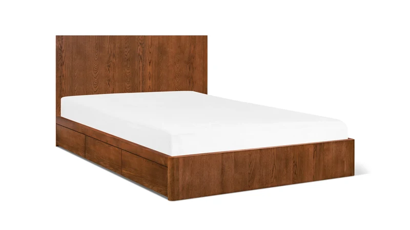 Form Storage Bed, King, Stained Walnut