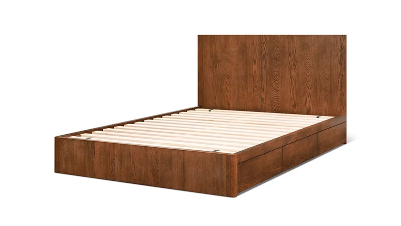 Form Storage Bed, Queen, Stained Walnut