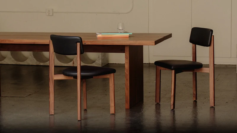 Frame Dining Chair, Walnut, Caviar
