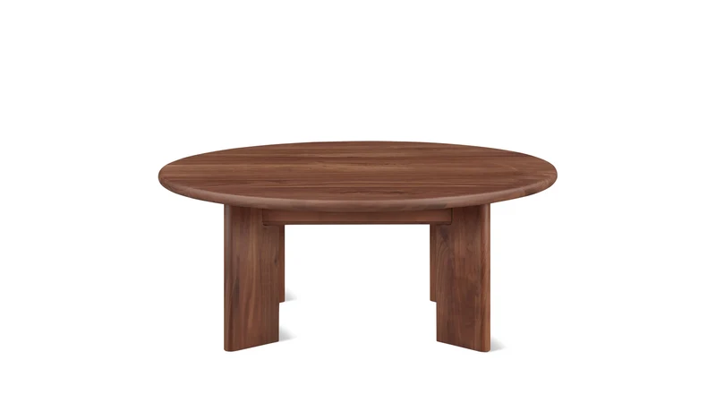 Frame Round Coffee Table, Regular, American Walnut