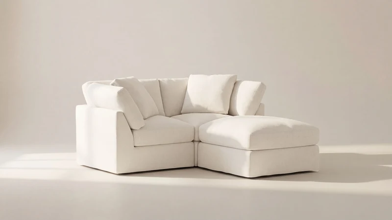 Get Together™ 3-Piece Modular Sectional, Standard, Cream Linen