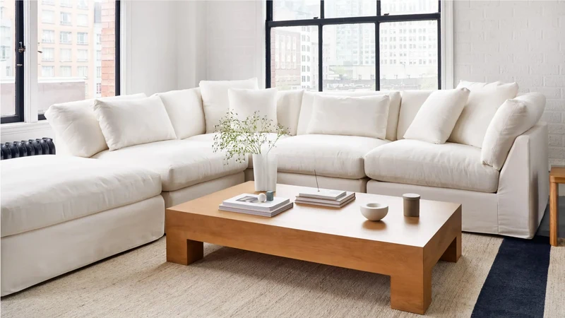 Get Together™ 3-Piece Modular Sofa, Large, Cream Linen
