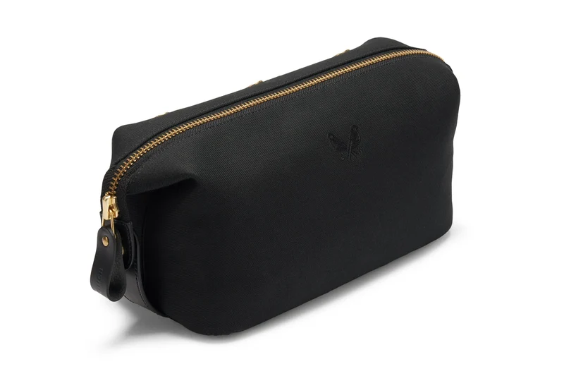 Canvas Wash Bag / Dopp Kit - Black