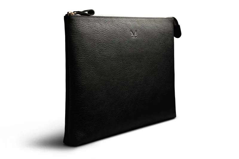 Flight Folio XL - Black Leather