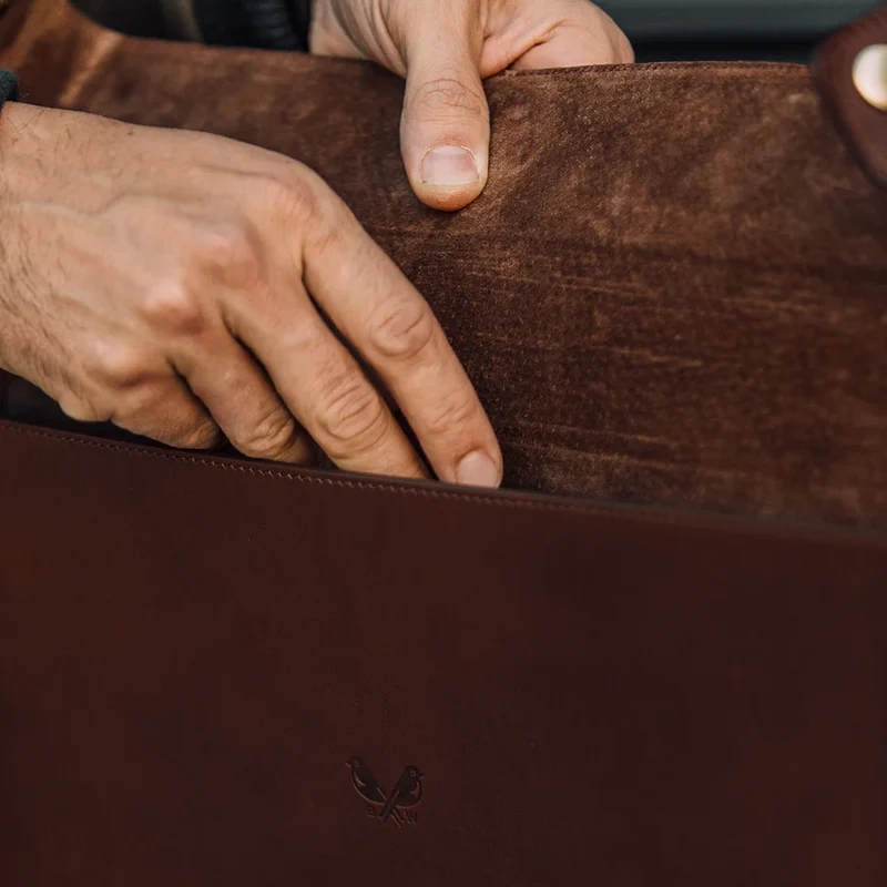 Large Folio - Brown Leather