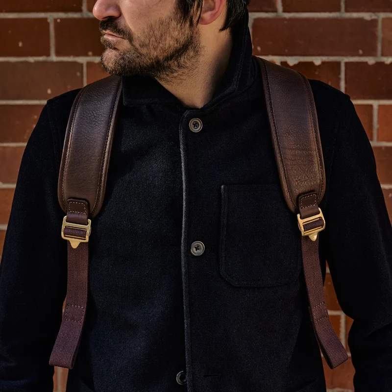 Leather Backpack - Brown
