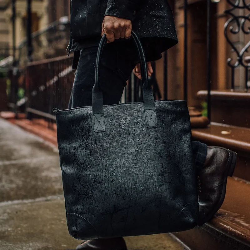 Leather Tote - Black