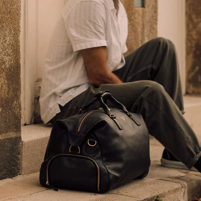 Leather Weekender - Black