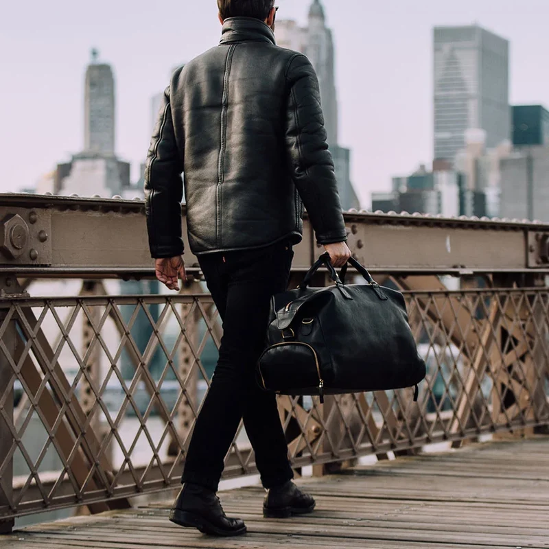 Leather Weekender - Black