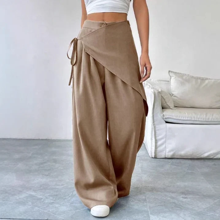 Pantalon Large à Design Asymétrique "Horizon" – Élégance Moderne