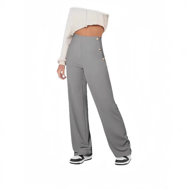 Pantalon Large Taille Haute pour Femme