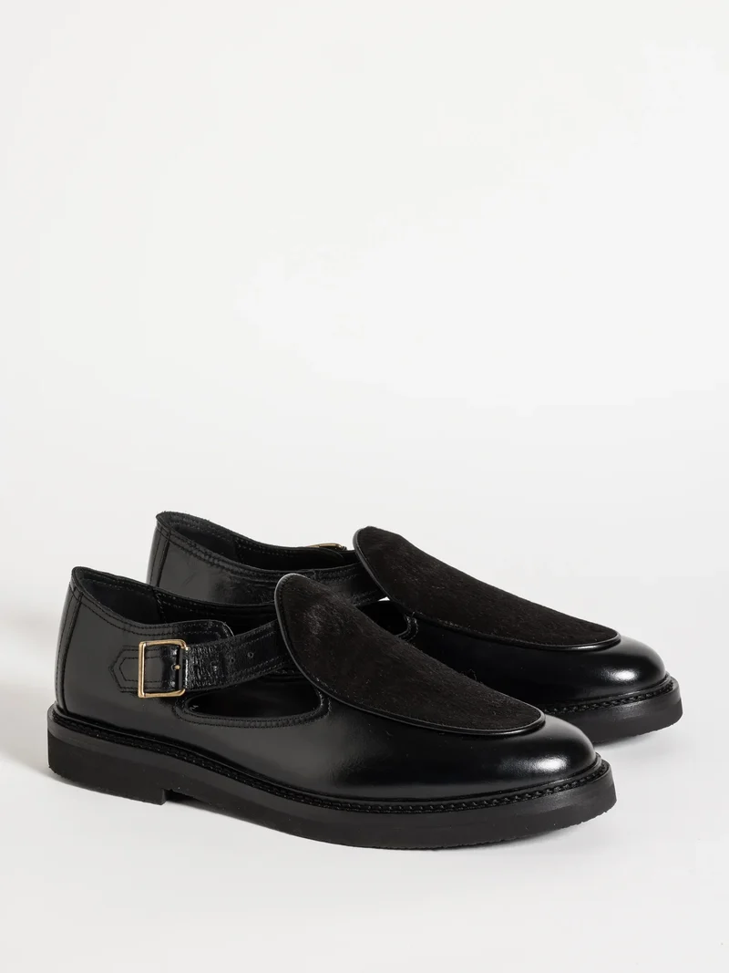 JO HAIRY CALF BLACK