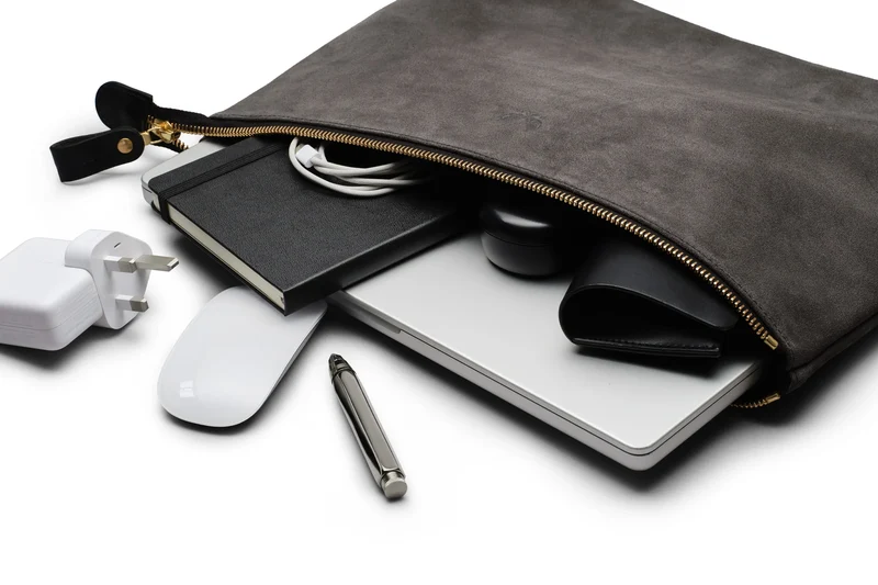 Suede Flight Folio XL - Storm Grey