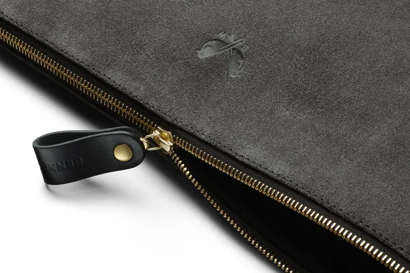 Suede Flight Folio XL - Storm Grey