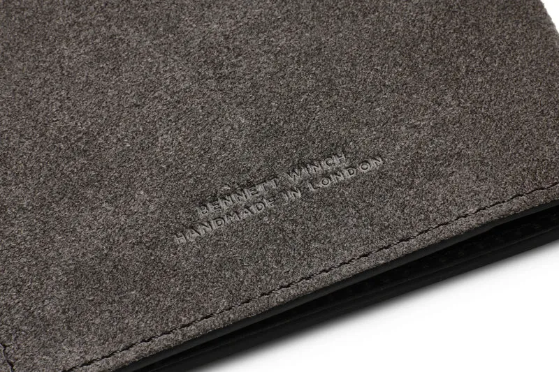 Suede Passport Wallet - Storm Grey