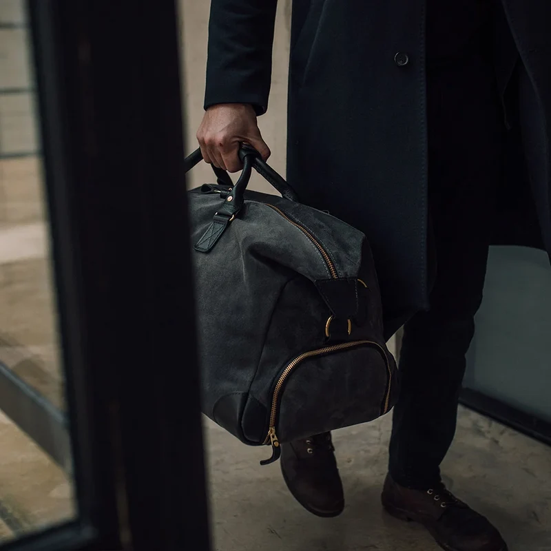 Suede Weekender - Storm Grey