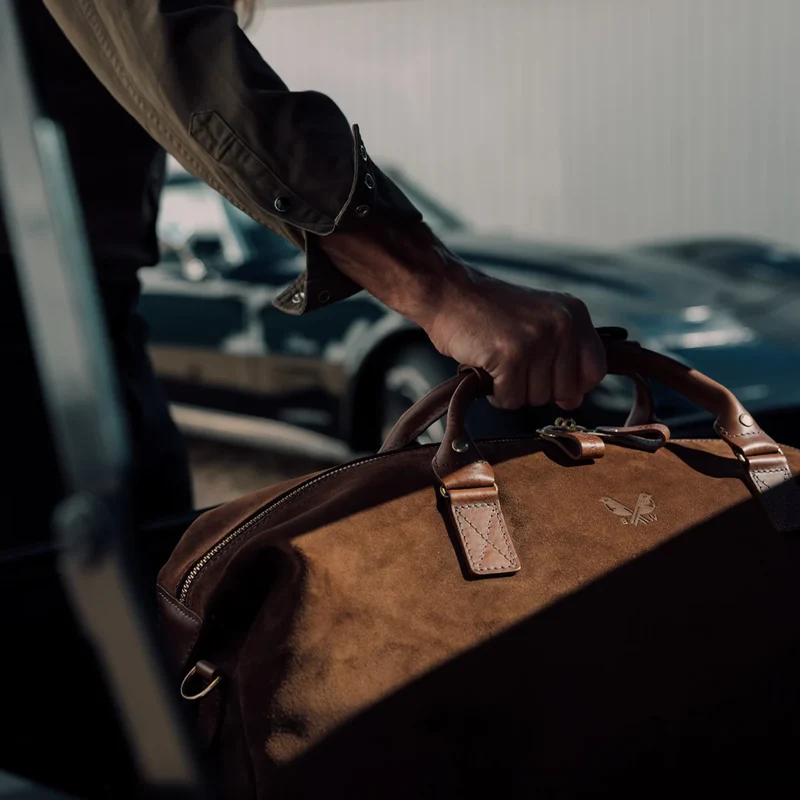 Suede Weekender - Tobacco Brown