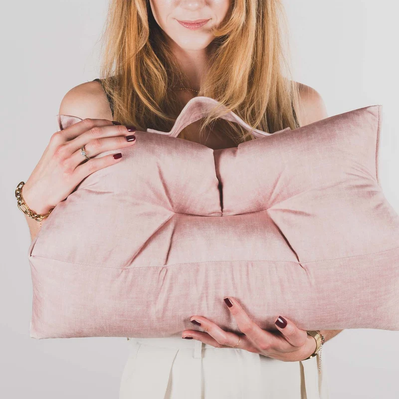 Coussin lombaire · LEANDRO Rose poudré